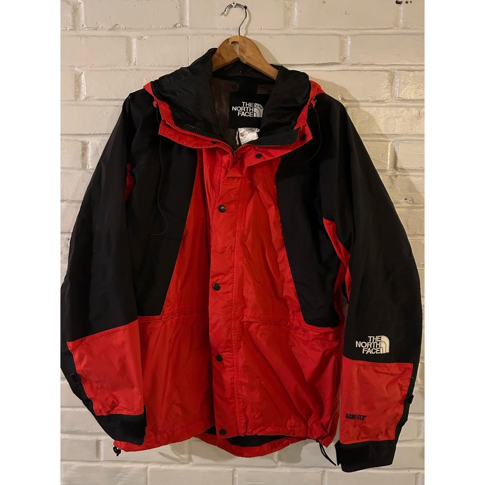 Vintage The North Face Gore-Tex Mountain Guide Red Jacket Parka Mens Medium 90s